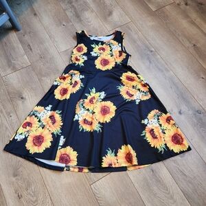 Charming Sunflower Kids Dress
